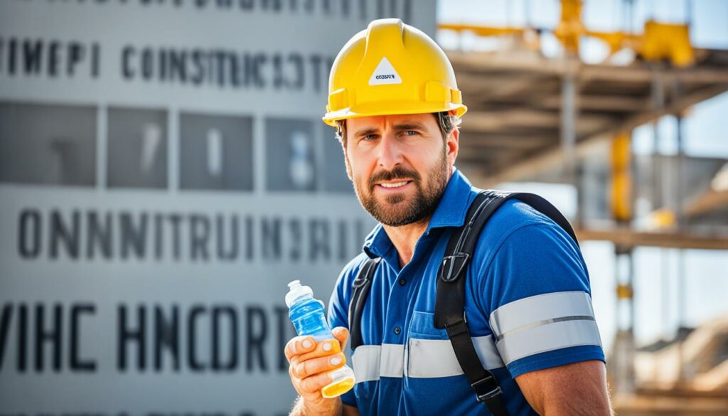 construction worker hydration